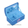 Musical Paper Jewelry Organizer Storage Gift Box with Extra Inner Tray and Mirror